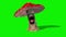 Mushroom Monster Bites Front Green Screen 3D Rendering Animation