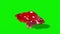 Mushroom Monster Hit it Green Screen 3D Rendering Animation