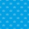 Mushroom natural pattern vector seamless blue