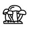 mushroom natural vegetable line icon vector illustration