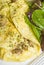 Mushroom Omelet with Green Salad