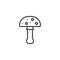 Mushroom outline icon