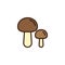 Mushroom Plant filled outline icon
