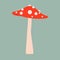 Mushroom red organic vegetarian gourmet ingredient cooking vector flat icon