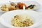 Mushroom Risotto and an Entree