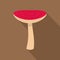 Mushroom russet icon, flat style