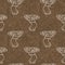 Mushroom seamless hand drawn linen style pattern. Organic fungi natural tone on tone design for throw pillow, soft