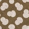 Mushroom seamless hand drawn linen style pattern. Organic fungi natural tone on tone design for throw pillow, soft