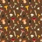 Mushroom seamless pattern