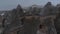 Mushroom shaped rock formations and fairy chimneys in Cappadocia, Turkey