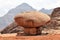 Mushroom shaped rock in Wadi Rum