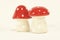 Mushroom shaped salt and pepper