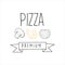 Mushroom, Shrimp And Tomato Premium Quality Italian Pizza Fast Food Street Cafe Menu Promotion Sign In Simple Hand Drawn