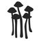 Mushroom silhouete vector cartoon icon wallpaper illustration template design EPS