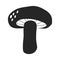 Mushroom silhouete vector cartoon icon wallpaper illustration template design EPS