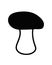 Mushroom - silhouette for logo and corporate identity. Mushroom - black and white vector illustration.