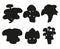 Mushroom silhouette set