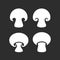 Mushroom silhouette vector icon