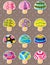 Mushroom stickers