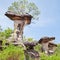 Mushroom stone and blue sky