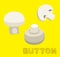 Mushroom Type Button Vector Illustration