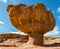 Mushroom is unique stone formation in Timna park, Israel