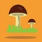 mushroom. Vector illustration decorative design