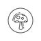 Mushroom, vegan icon. Simple line, outline vector elements of vegetarian icons for ui and ux, website or mobile application