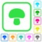 Mushroom vivid colored flat icons