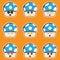 Mushrooms cartoon character emoticon