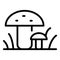 Mushrooms eco tourism icon outline vector. Walk travel