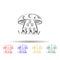 Mushrooms home, imaginary house multi color icon. Simple thin line, outline vector of imaginary house icons for ui and ux, website