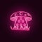 Mushrooms home, Imaginary house neon icon. Elements of Imaginary house set. Simple icon for websites, web design, mobile app, info