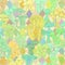 Mushrooms seamless pattern wallpaper. Line illustration multicolor mushrooms, psychedelic colorful background