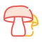 Mushrooms vegetables color icon vector color illustration