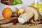 Mushrooms on a wooden cutting board