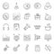 Music Accessories Linear Icons Pack