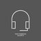Music as Gate of Communication. Simple Headphones Icon