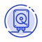 Music, Audio, Computing, Play Blue Dotted Line Line Icon