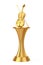 Music Award Concept. Golden Award Trophy Classic Violin with Bow