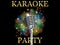 Music background realistic microphone on black background bokeh inscription karaoke party