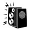 Music bass speaker icon, simple style