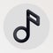 Music blended bold black line icon