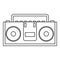 Music boombox icon, outline style