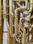 Music. Brasswind instrument Alto horn.