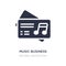 music business card icon on white background. Simple element illustration from Business concept