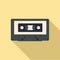 Music casette icon, flat style