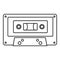 Music casette icon, outline style