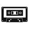 Music casette icon, simple style