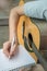 Music Composer Hand Writing Songs